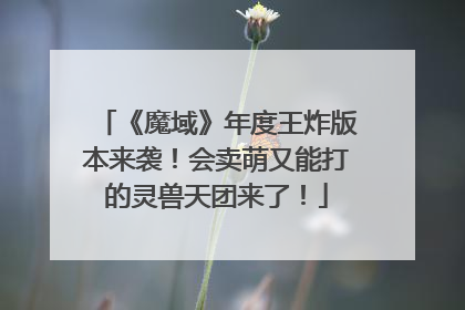 《魔域》年度王炸版本来袭！会卖萌又能打的灵兽天团来了！