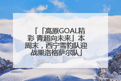 「高原GOAL精彩 青超向未来」本周末，西宁雪豹队迎战果洛格萨尔队