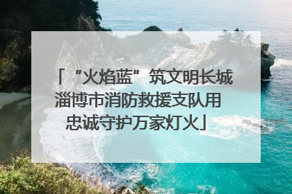 “火焰蓝”筑文明长城 淄博市消防救援支队用忠诚守护万家灯火