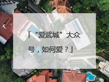 “爱武城”大众号，如何爱？