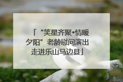 “笑星齐聚•情暖夕阳”老龄慰问演出走进乐山马边县
