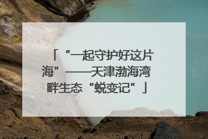 “一起守护好这片海”——天津渤海湾畔生态“蜕变记”