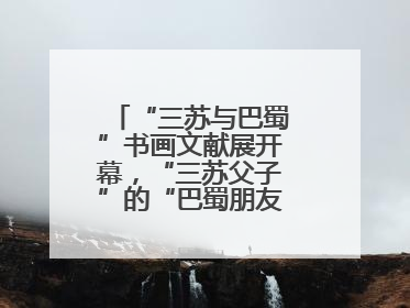 “三苏与巴蜀”书画文献展开幕，“三苏父子”的“巴蜀朋友圈”人物亮相