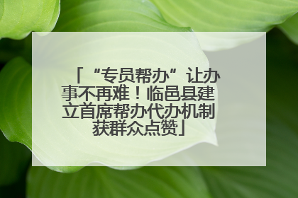 “专员帮办”让办事不再难！临邑县建立首席帮办代办机制获群众点赞