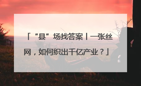 “县”场找答案丨一张丝网，如何织出千亿产业？