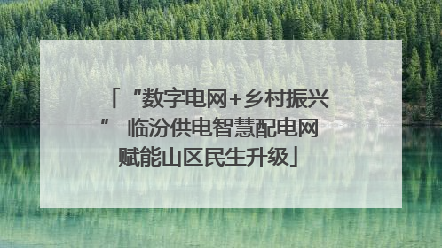 “数字电网+乡村振兴” 临汾供电智慧配电网赋能山区民生升级