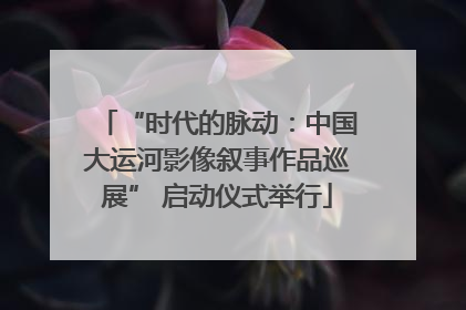 “时代的脉动：中国大运河影像叙事作品巡展” 启动仪式举行