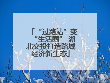 “过路站”变“生活圈” 湖北交投打造路域经济新生态