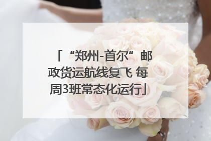 “郑州-首尔”邮政货运航线复飞 每周3班常态化运行