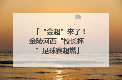 “金超”来了！金陵河西“校长杯”足球赛超燃