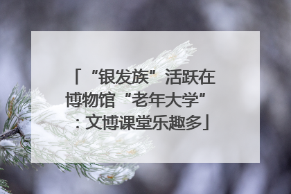 “银发族”活跃在博物馆“老年大学”：文博课堂乐趣多