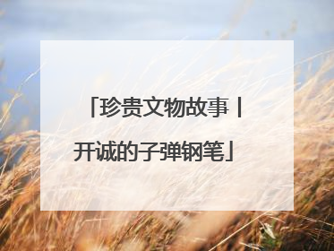 珍贵文物故事丨开诚的子弹钢笔