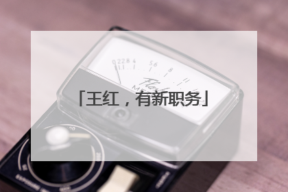 王红，有新职务