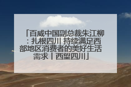 百威中国副总裁朱江柳：扎根四川 持续满足西部地区消费者的美好生活需求丨西望四川