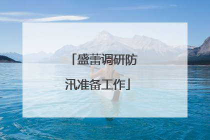 盛蕾调研防汛准备工作