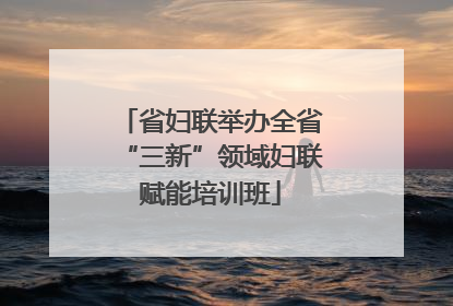 省妇联举办全省“三新”领域妇联赋能培训班