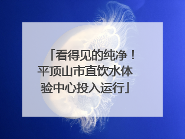 看得见的纯净！平顶山市直饮水体验中心投入运行