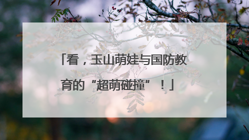 看，玉山萌娃与国防教育的“超萌碰撞”！