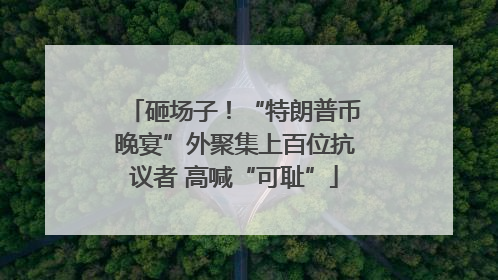砸场子！“特朗普币晚宴”外聚集上百位抗议者 高喊“可耻”