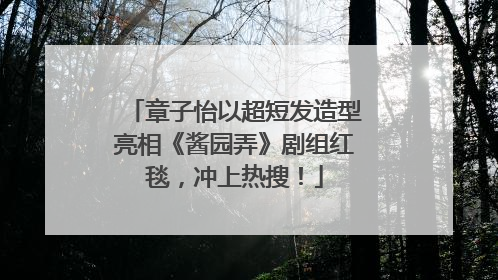 章子怡以超短发造型亮相《酱园弄》剧组红毯，冲上热搜！