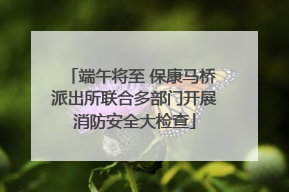 端午将至 保康马桥派出所联合多部门开展消防安全大检查