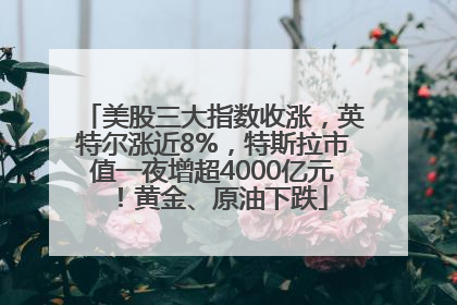 美股三大指数收涨，英特尔涨近8%，特斯拉市值一夜增超4000亿元！黄金、原油下跌