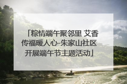 粽情端午聚邻里 艾香传福暖人心-朱家山社区开展端午节主题活动