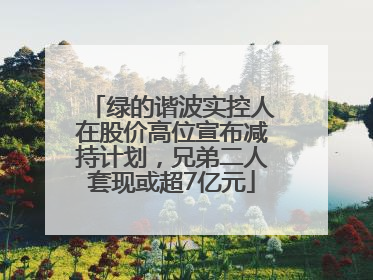 绿的谐波实控人在股价高位宣布减持计划，兄弟二人套现或超7亿元