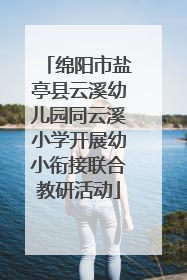 绵阳市盐亭县云溪幼儿园同云溪小学开展幼小衔接联合教研活动