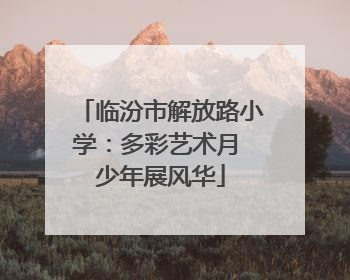 临汾市解放路小学：多彩艺术月 少年展风华