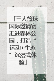 三人篮球国际邀请赛走进森林公园，打造“运动+生态”沉浸式体验