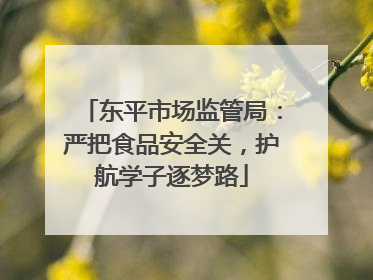 东平市场监管局：严把食品安全关，护航学子逐梦路