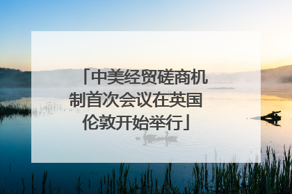 中美经贸磋商机制首次会议在英国伦敦开始举行