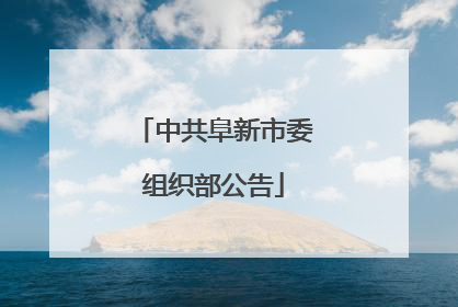 中共阜新市委组织部公告
