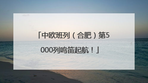 中欧班列（合肥）第5000列鸣笛起航！