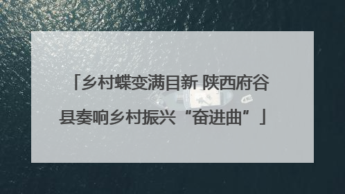 乡村蝶变满目新 陕西府谷县奏响乡村振兴“奋进曲”