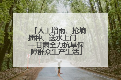 人工增雨、抢墒播种、送水上门——甘肃全力抗旱保障群众生产生活