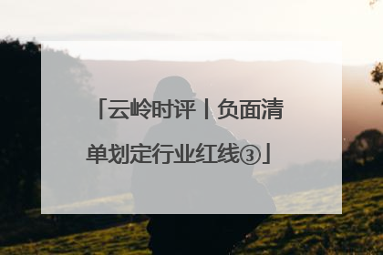 云岭时评丨负面清单划定行业红线③