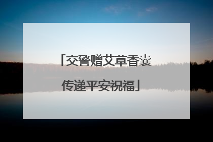 交警赠艾草香囊 传递平安祝福
