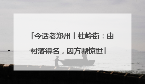 今话老郑州丨杜岭街：由村落得名，因方鼎惊世