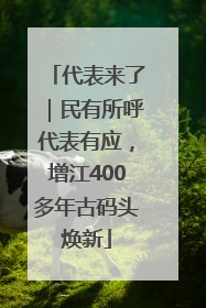 代表来了｜民有所呼代表有应，增江400多年古码头焕新