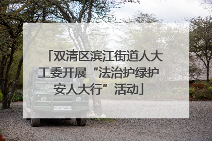 双清区滨江街道人大工委开展“法治护绿护安人大行”活动