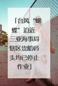 台风“蝴蝶”迫近 三亚海事局辖区货船码头均已停止作业
