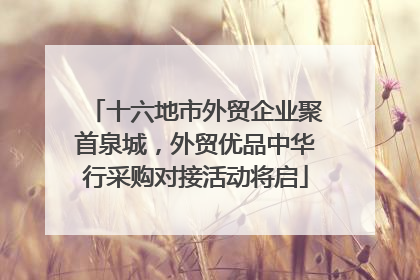 十六地市外贸企业聚首泉城，外贸优品中华行采购对接活动将启