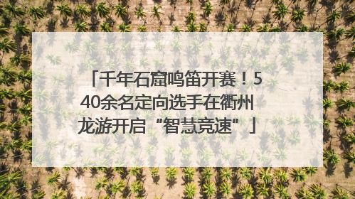 千年石窟鸣笛开赛！540余名定向选手在衢州龙游开启“智慧竞速”