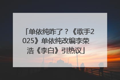 单依纯咋了？《歌手2025》单依纯改编李荣浩《李白》引热议