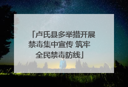 卢氏县多举措开展禁毒集中宣传 筑牢全民禁毒防线