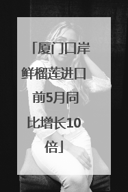 厦门口岸鲜榴莲进口 前5月同比增长10倍