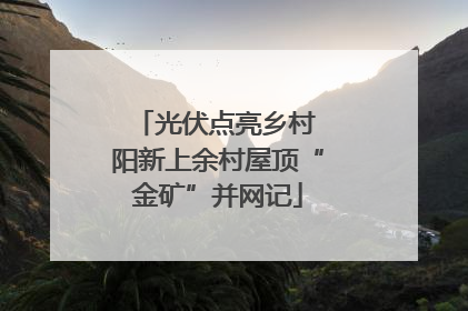 光伏点亮乡村 阳新上余村屋顶“金矿”并网记