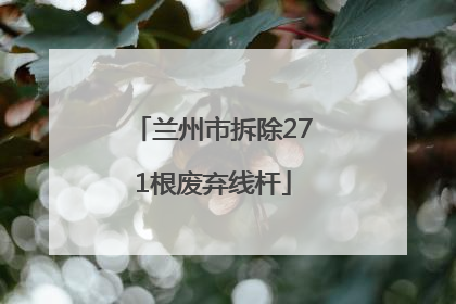 兰州市拆除271根废弃线杆